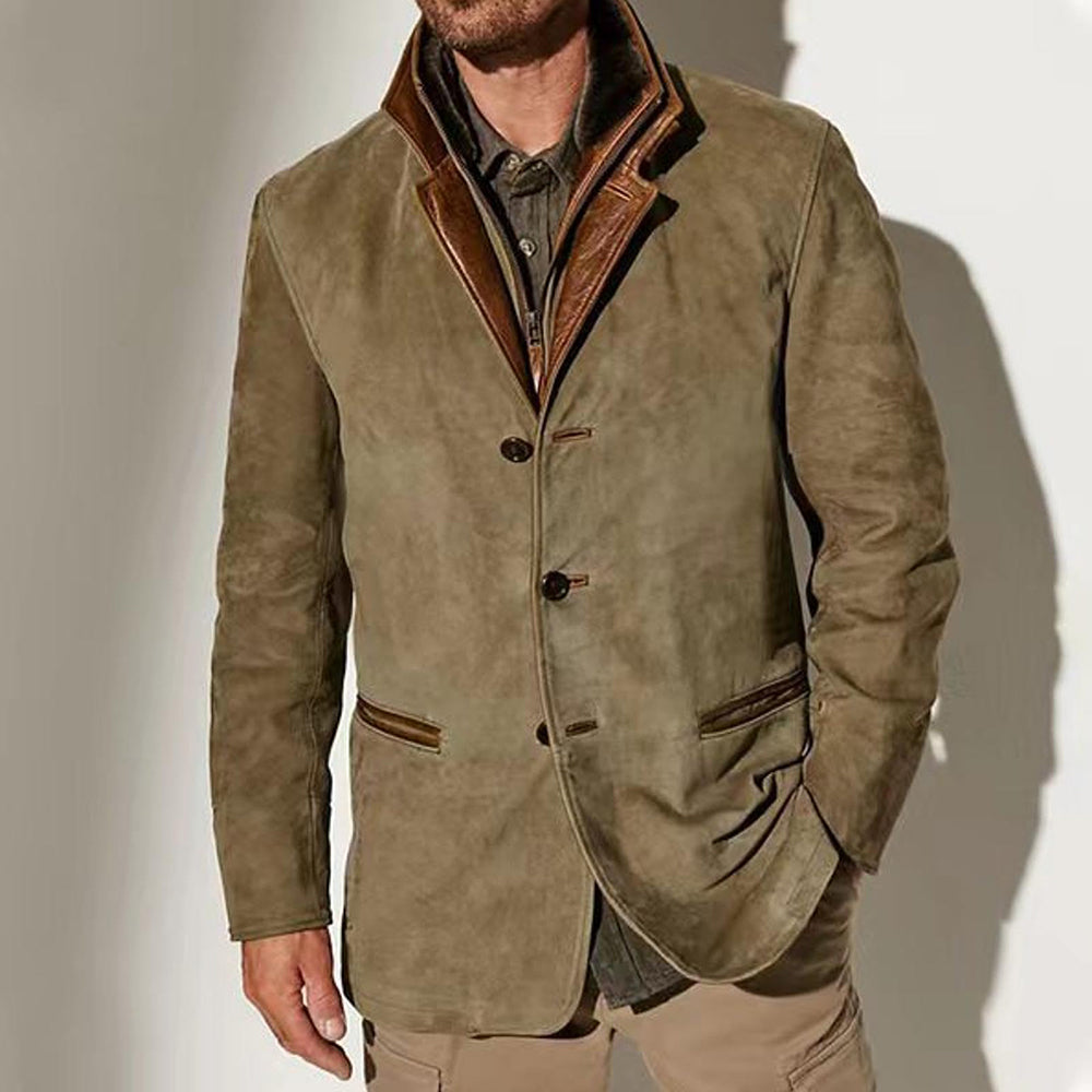 Men's Fall / Winter Vintage Fleece Suede Jackets