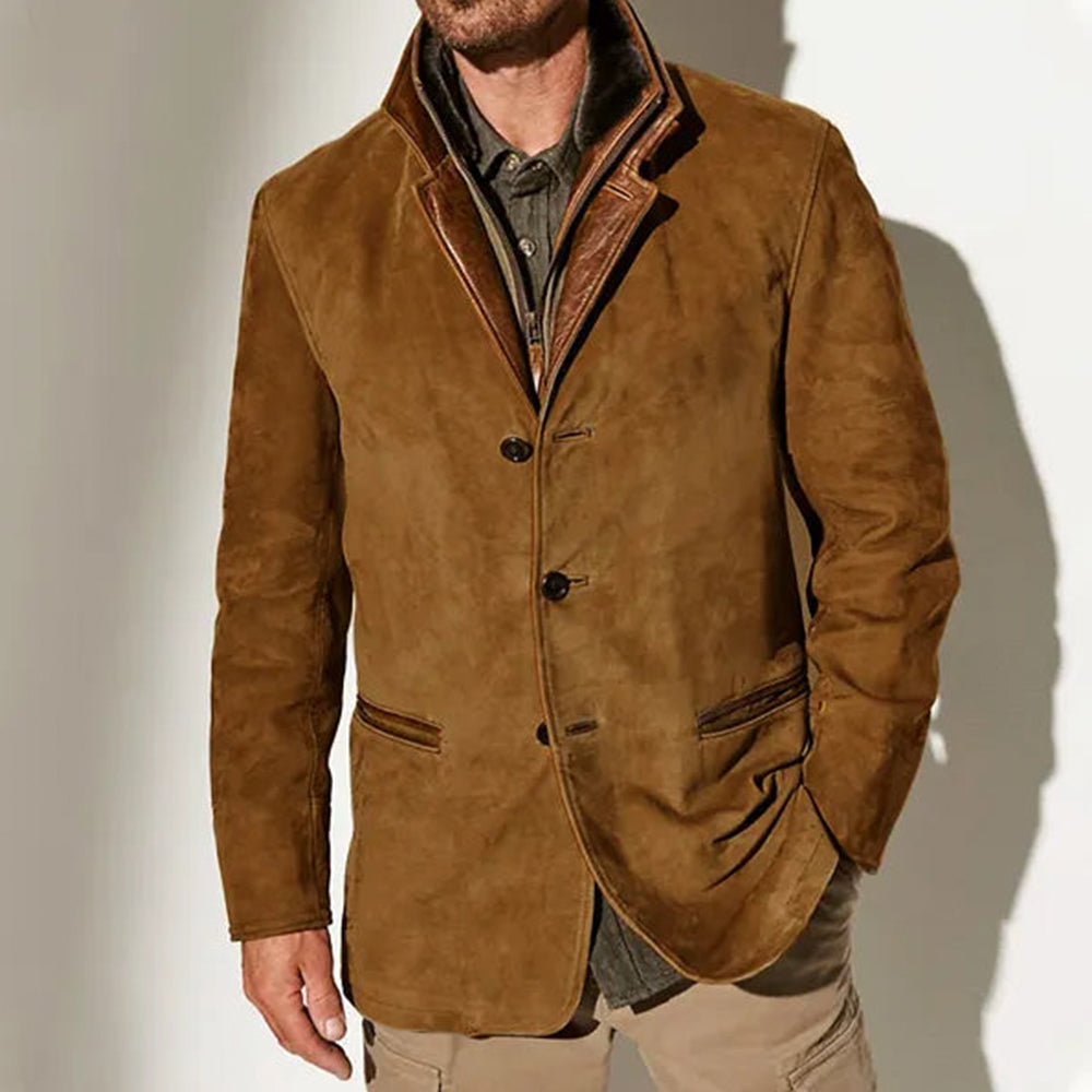Men's Fall / Winter Vintage Fleece Suede Jackets