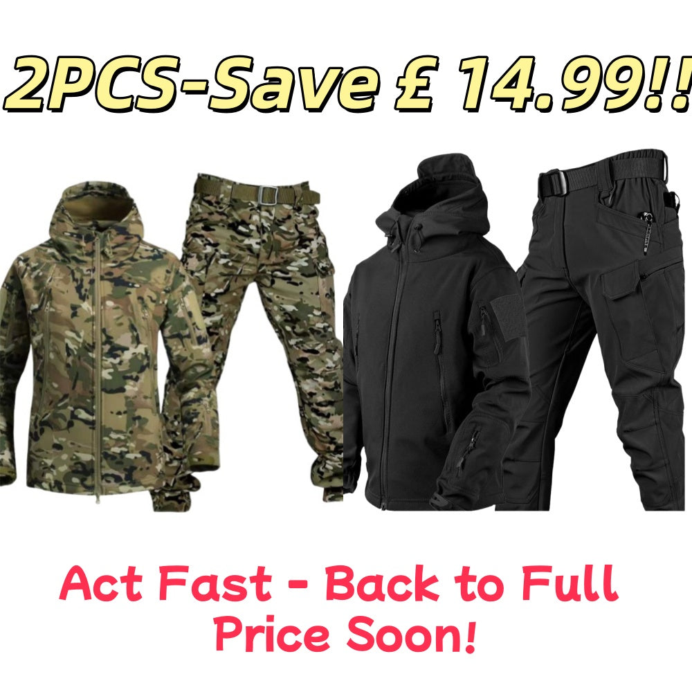 Tactical Fleece Jacket Lurker Shark Skin Outdoor Cycling Thickened Camouflage Clothing Set