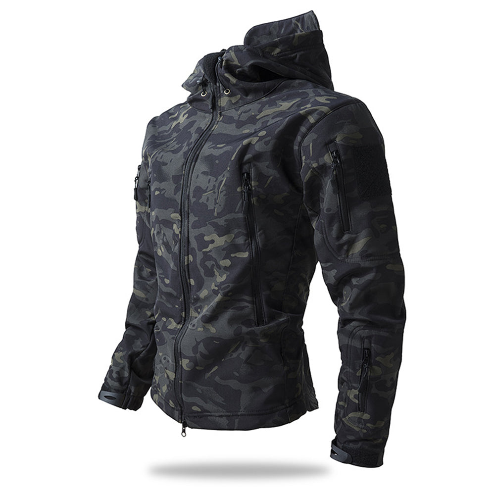 Soft Shell Fleece Hooded 3-in-1 Sharkskin Outdoor Cycling Thickened Camouflage Clothing