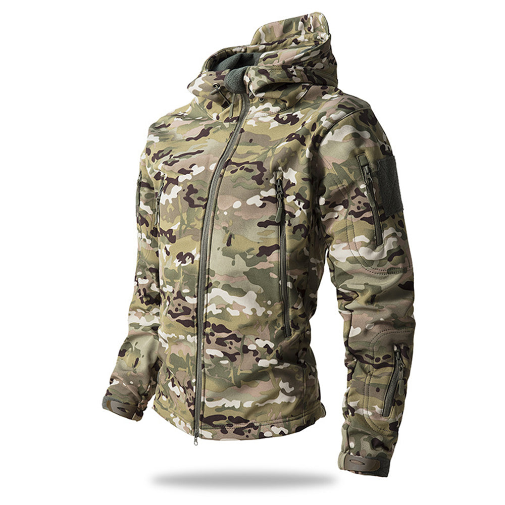 Soft Shell Fleece Hooded 3-in-1 Sharkskin Outdoor Cycling Thickened Camouflage Clothing