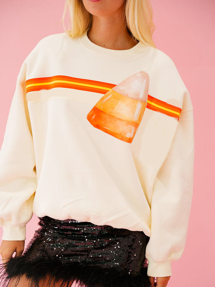 🎃Halloween Sequin Pullover Long Sleeve Sweatshirts Tops