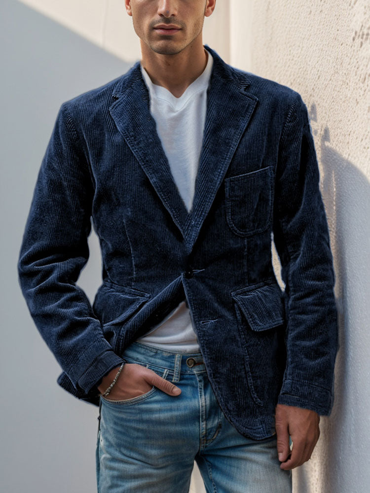 Men Winter Autumn Corduroy Casual Coat